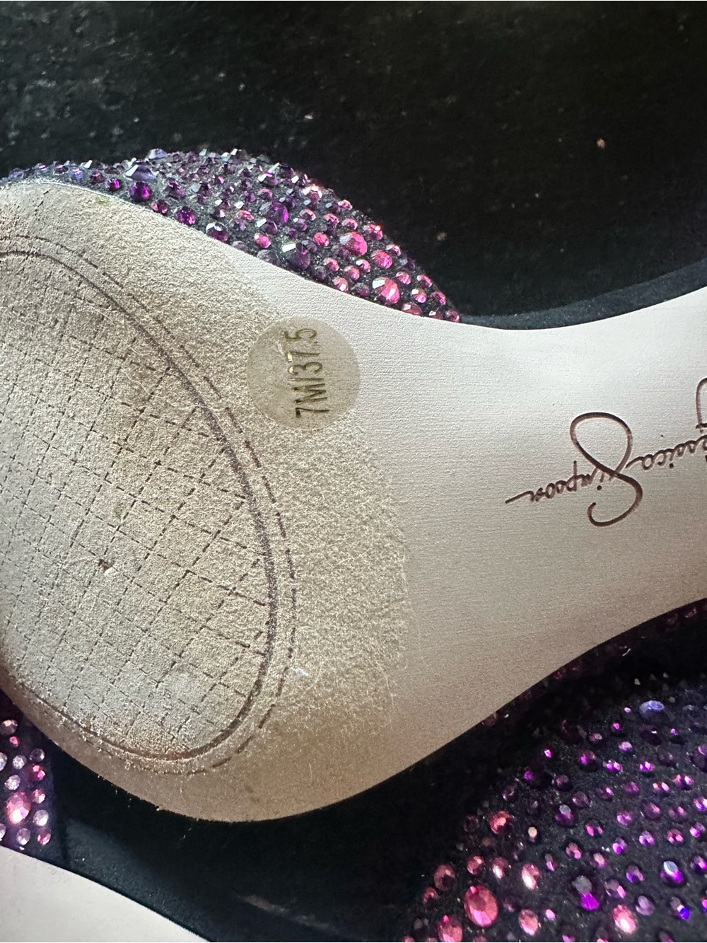 Jessica Simpson Prizma D'Orsay Blue to Pink Ombre Crystal Pointed Heels - Picture 6 of 10